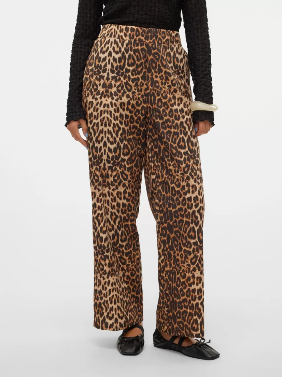 Byxor^VERO MODA SNLIRA Hög Midja Byxor Black