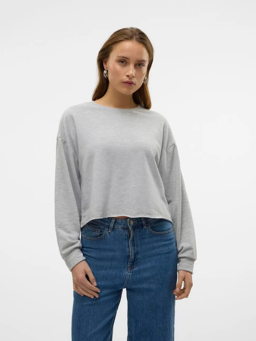 Sweatshirts^VERO MODA SNLOA Sweatshirt Light Grey Melange