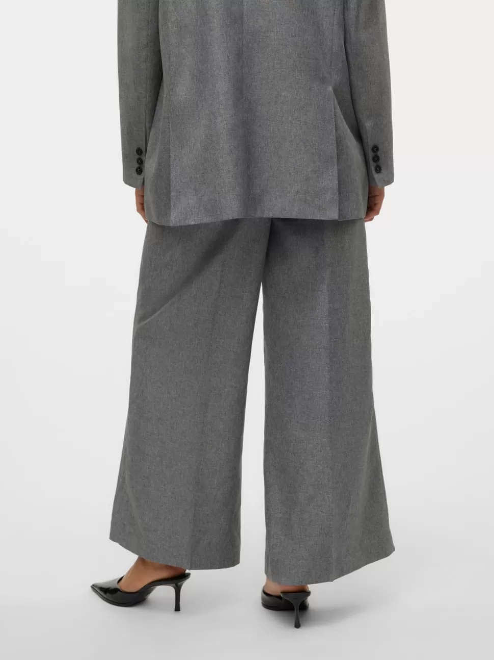 Byxor^VERO MODA SNNANA Medelhög Midja Byxor Grey