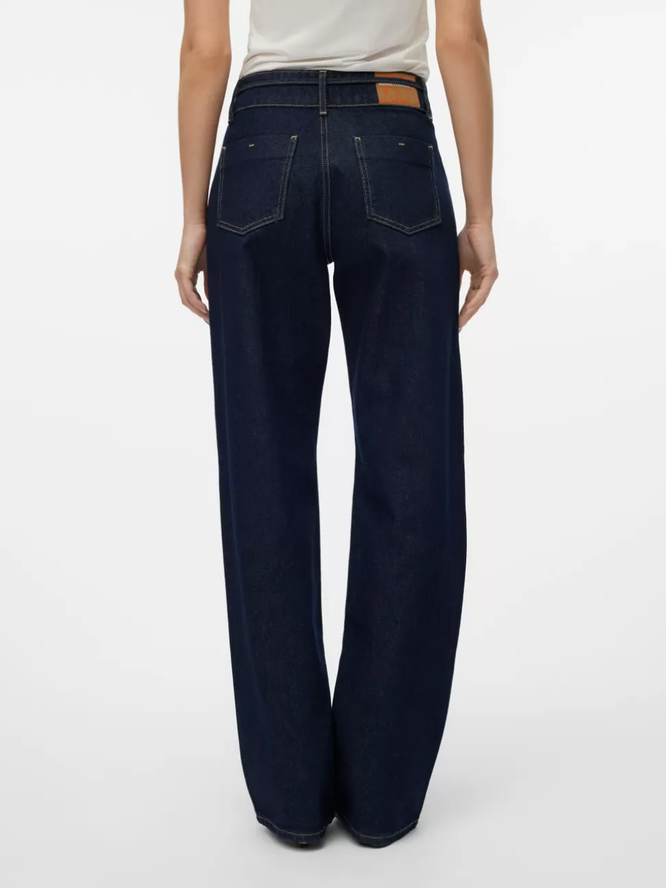 Jeans | Basics^VERO MODA SNRANCY Lös Passform Jeans Dark Blue Denim