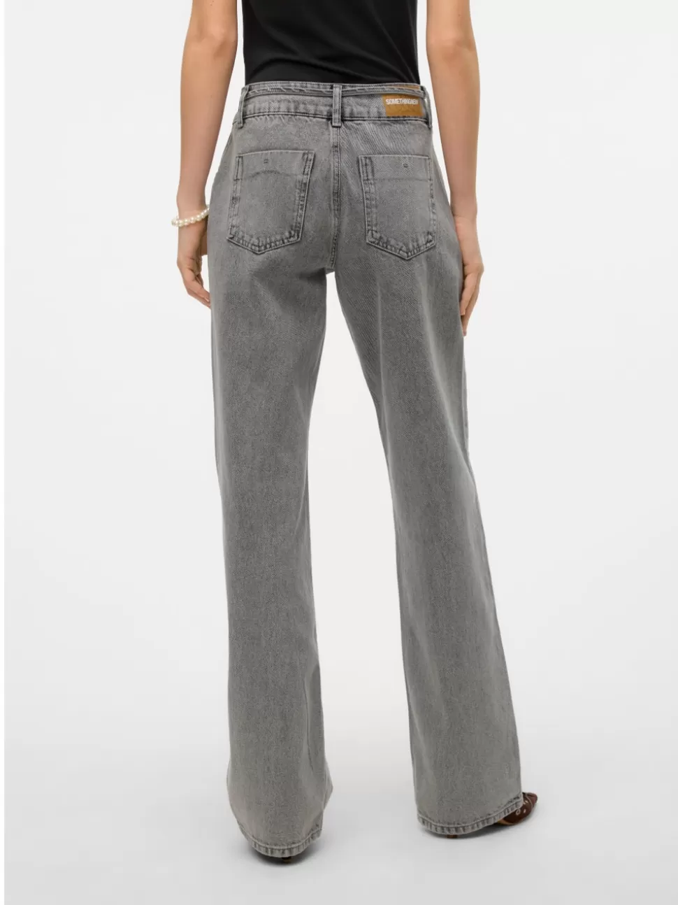 Jeans^VERO MODA SNRANCY Lös Passform Jeans Light Grey Denim
