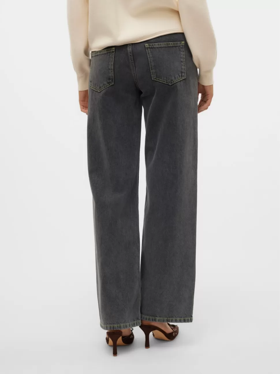 Jeans^VERO MODA SNRUDI Rak Passform Jeans Dark Grey Denim