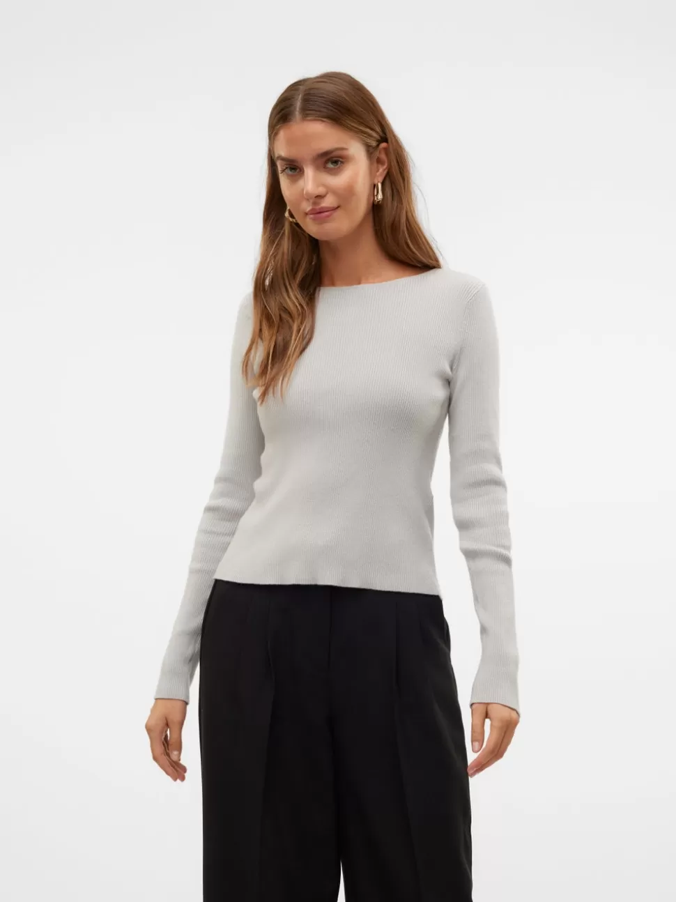Stickat^VERO MODA SNVERA Topp Harbor Mist