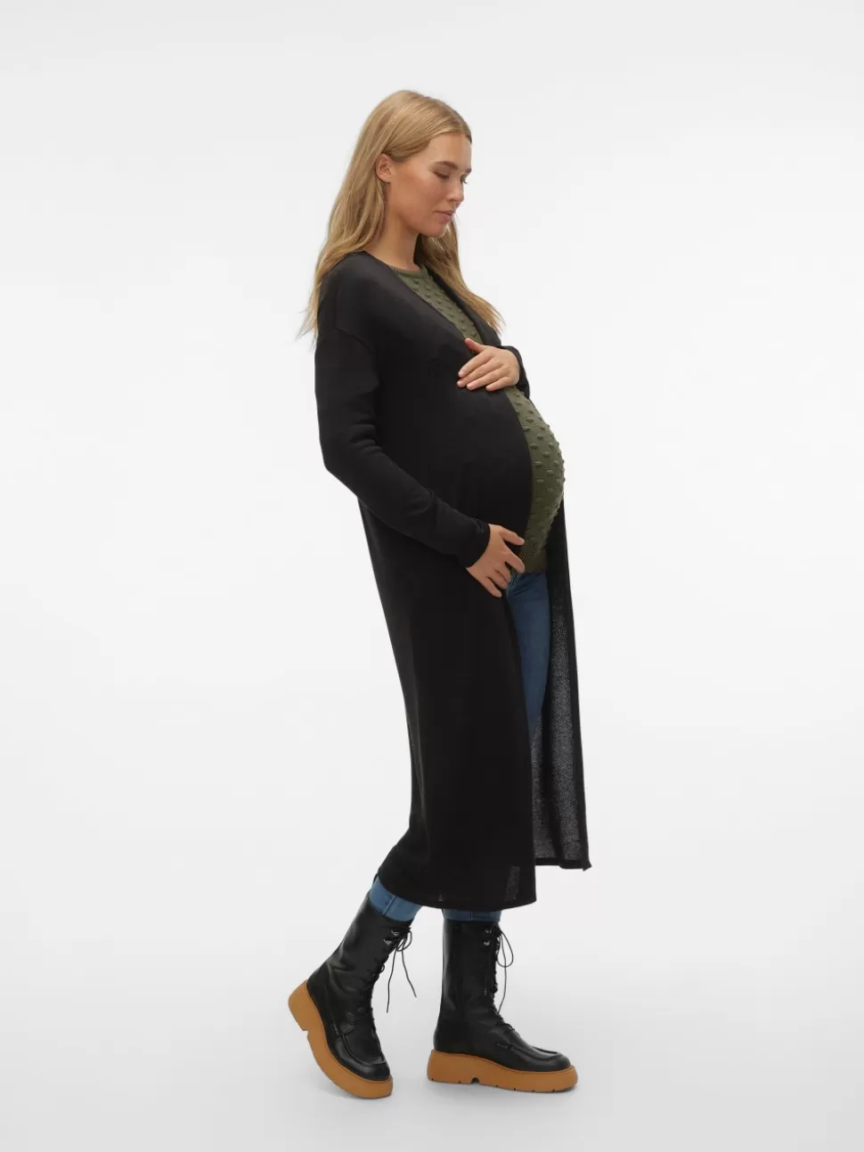 Stickat | Stickat^VERO MODA Stickad Mamma-kofta Black