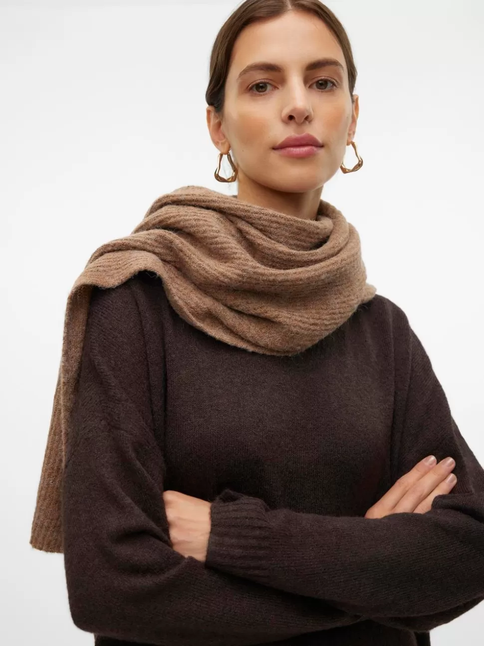 Accessories^VERO MODA Tjock Halsduk Brown Lentil
