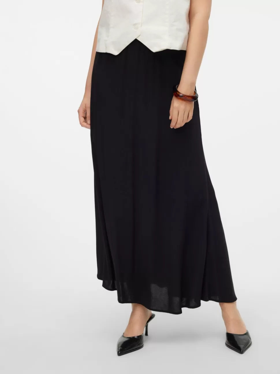 Kjolar | Basics^VERO MODA VMALBA Medelhög Midja Lång Kjol Black