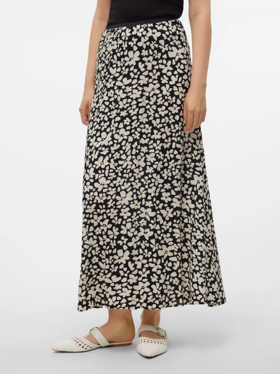 Kjolar | Basics^VERO MODA VMALBA Medelhög Midja Lång Kjol Black