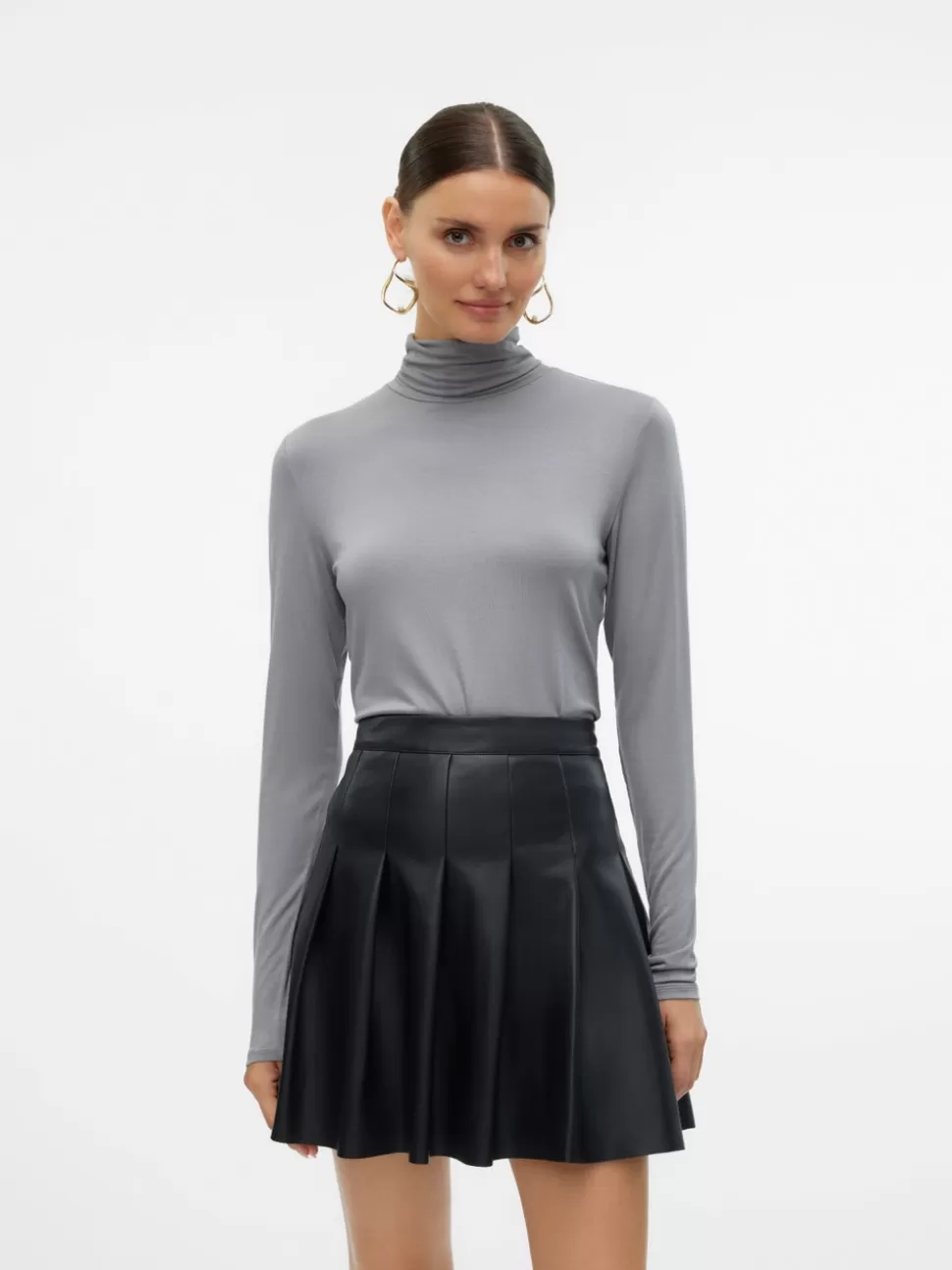 Toppar^VERO MODA VMALBERTE T-shirt Medium Grey Melange