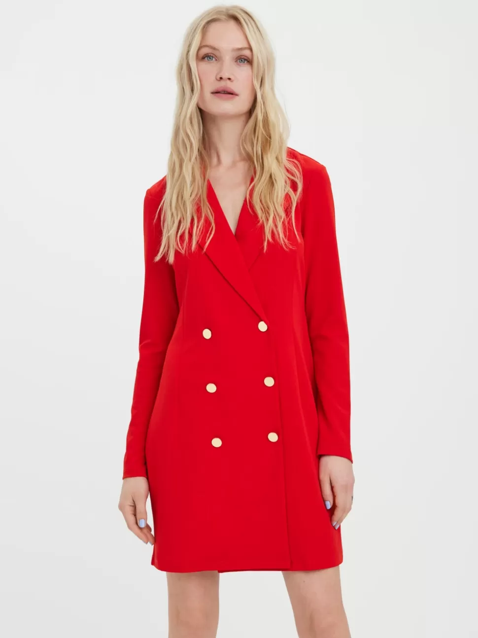 Klänningar^VERO MODA VMALBIE Kort Klänning Goji Berry