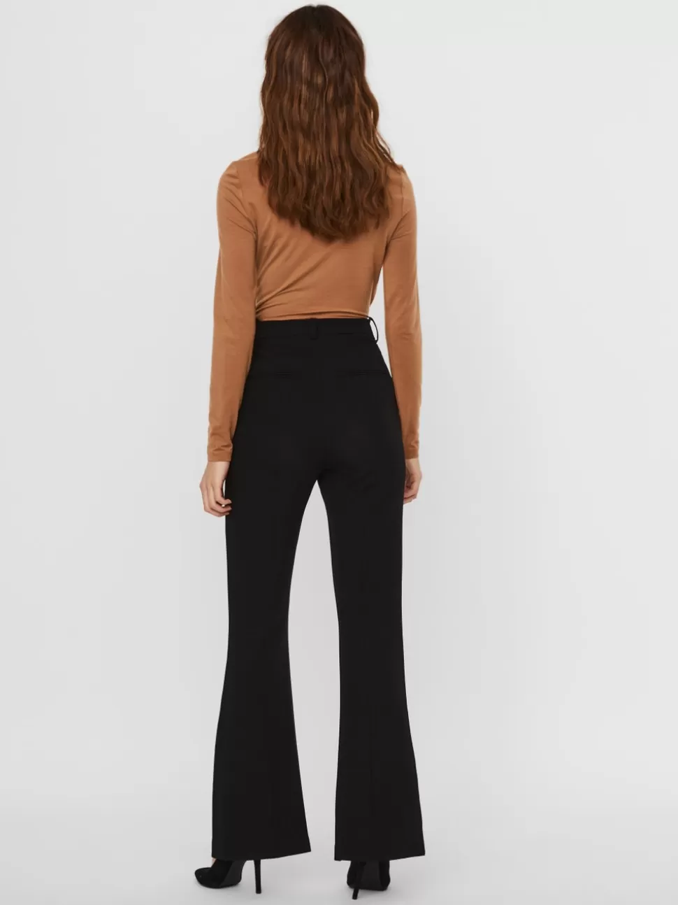 Byxor^VERO MODA VMALIA Hög Midja Byxor Black