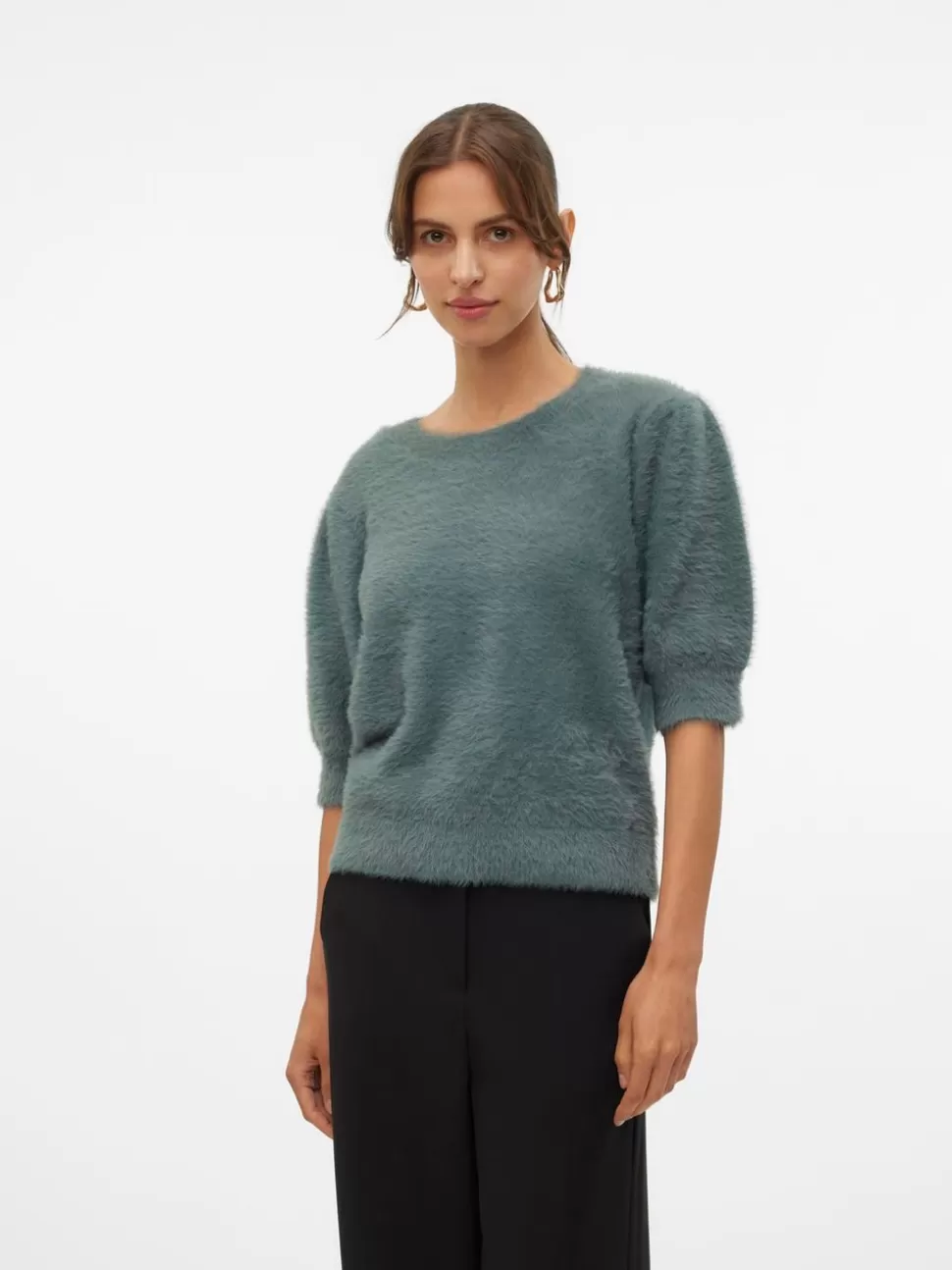 Stickat^VERO MODA VMALINA Pullover Balsam Green