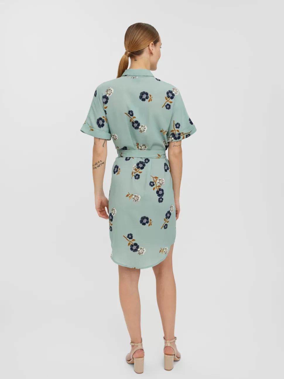 Klänningar^VERO MODA VMALLI Kort Klänning Green Milieu