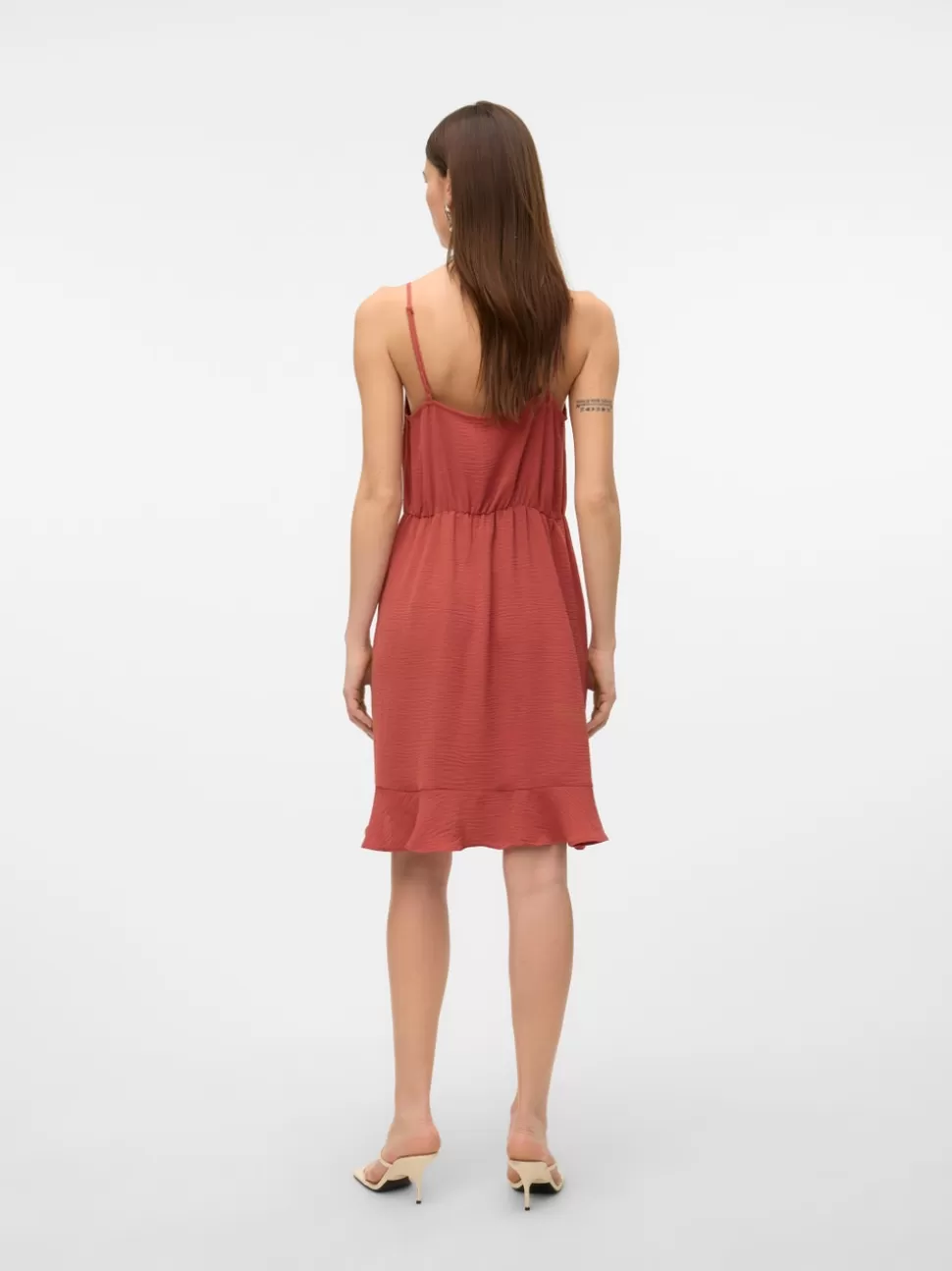 Klänningar^VERO MODA VMALVA Kort Klänning Marsala