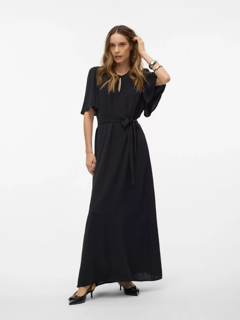 Klänningar^VERO MODA VMALVA Lång Klänning Black