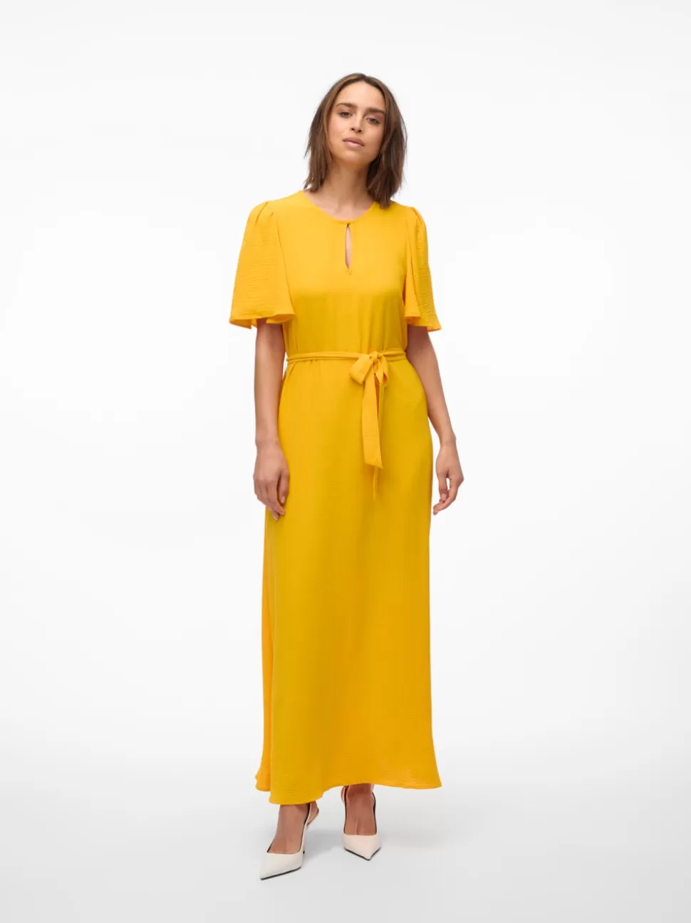 Klänningar^VERO MODA VMALVA Lång Klänning Gold Fusion