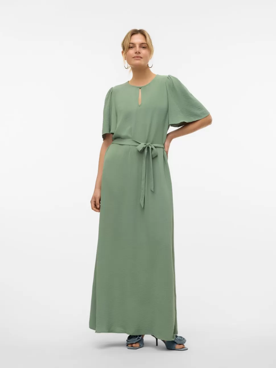 Klänningar^VERO MODA VMALVA Lång Klänning Hedge Green