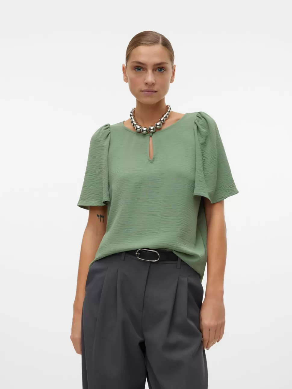 Toppar | Basics^VERO MODA VMALVA Topp Hedge Green