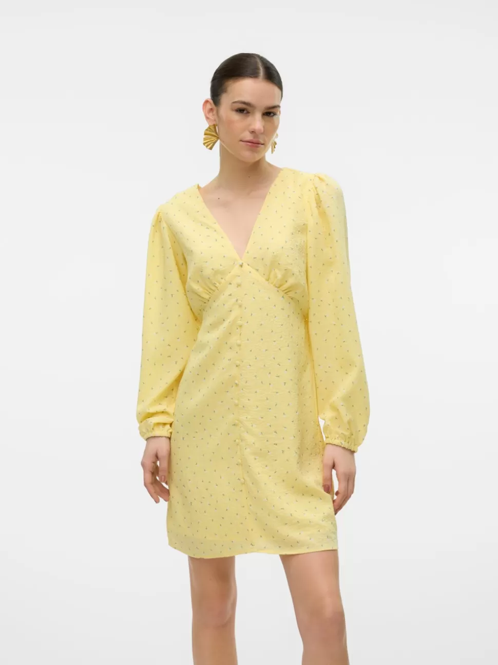 Klänningar^VERO MODA VMAMANDA Kort Klänning Mellow Yellow