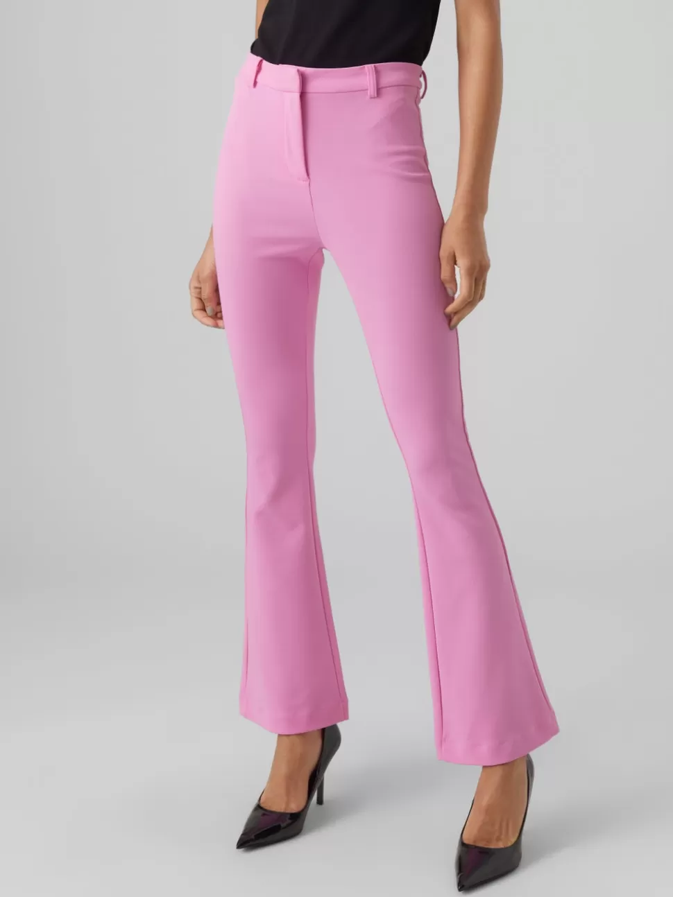Byxor^VERO MODA VMAMIRA Medelhög Midja Byxor Cyclamen