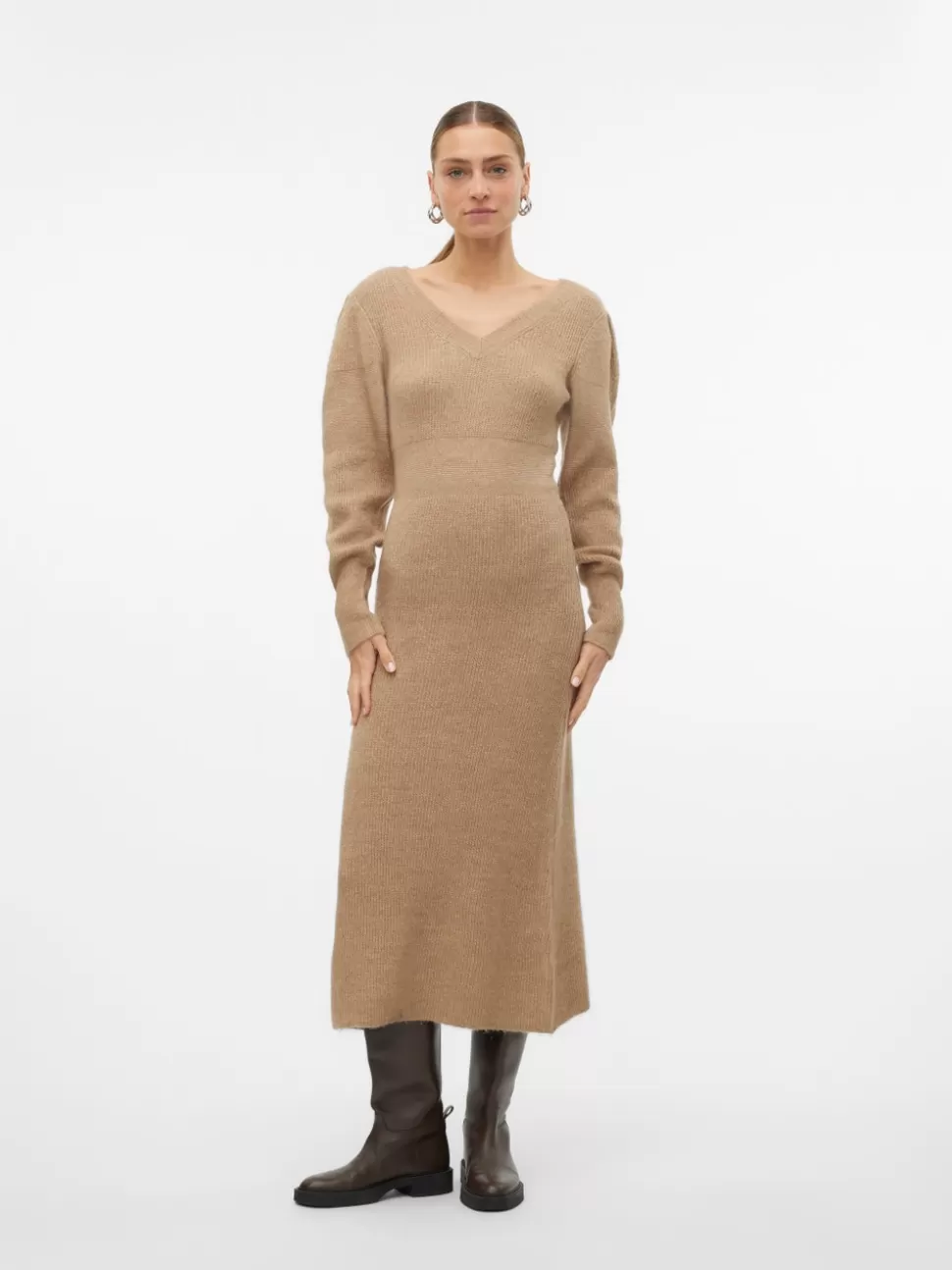 Klänningar^VERO MODA VMANGALINA Lång Klänning Silver Mink