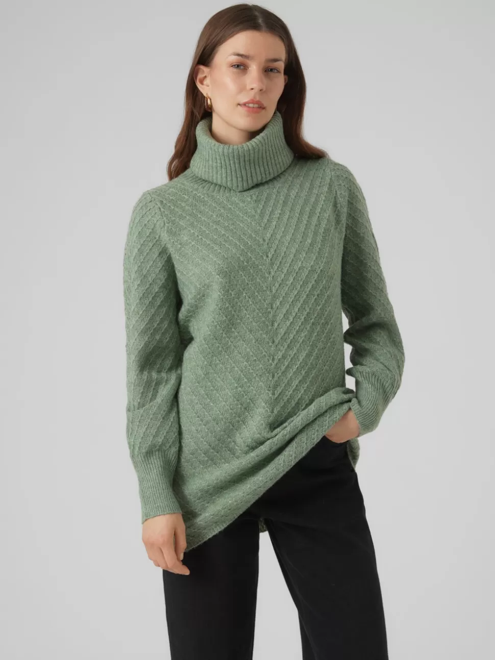 Stickat | Basics^VERO MODA VMANJASTINNA Pullover Laurel Wreath