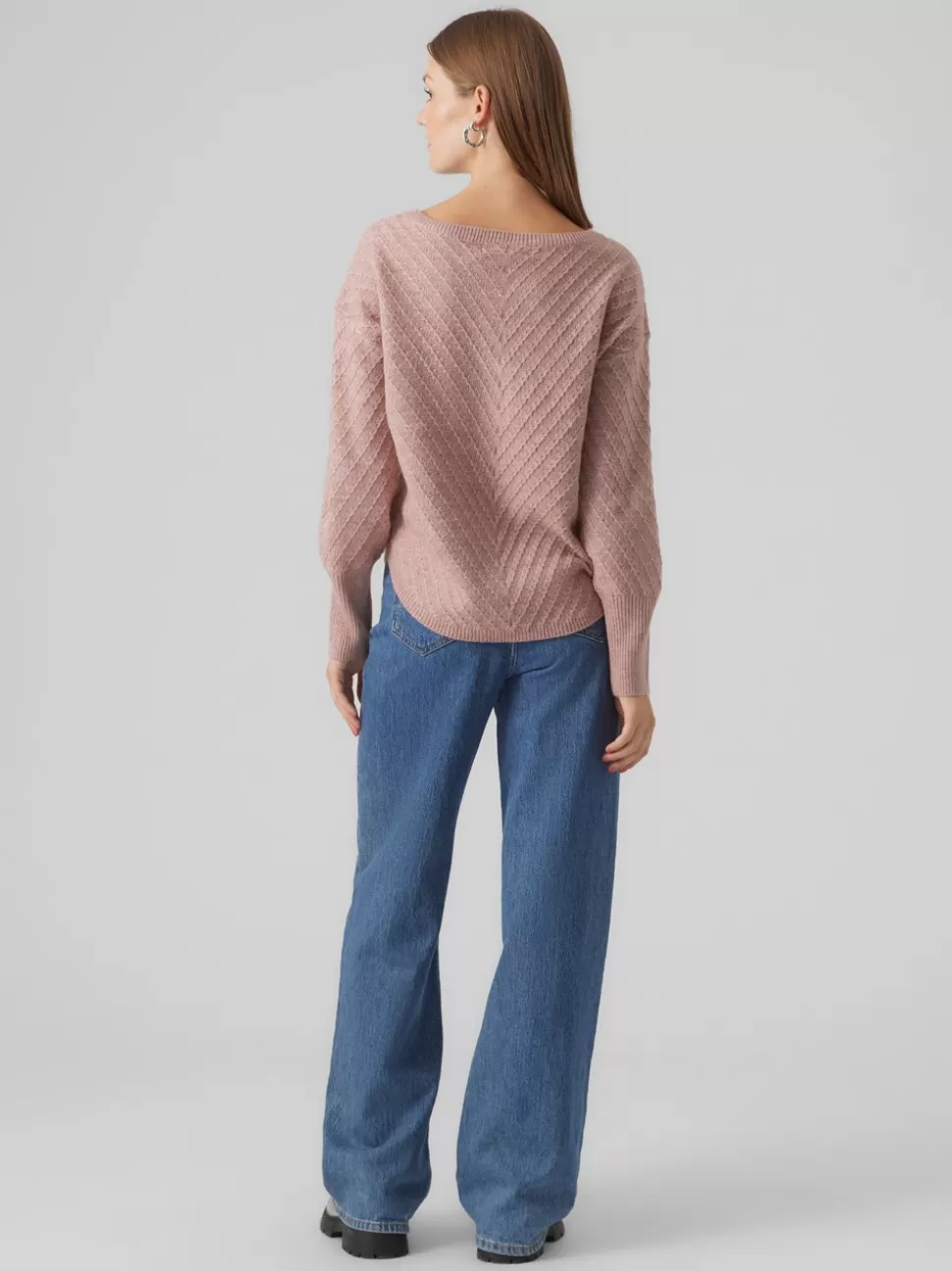 Stickat | Basics^VERO MODA VMANJASTINNA Pullover Woodrose