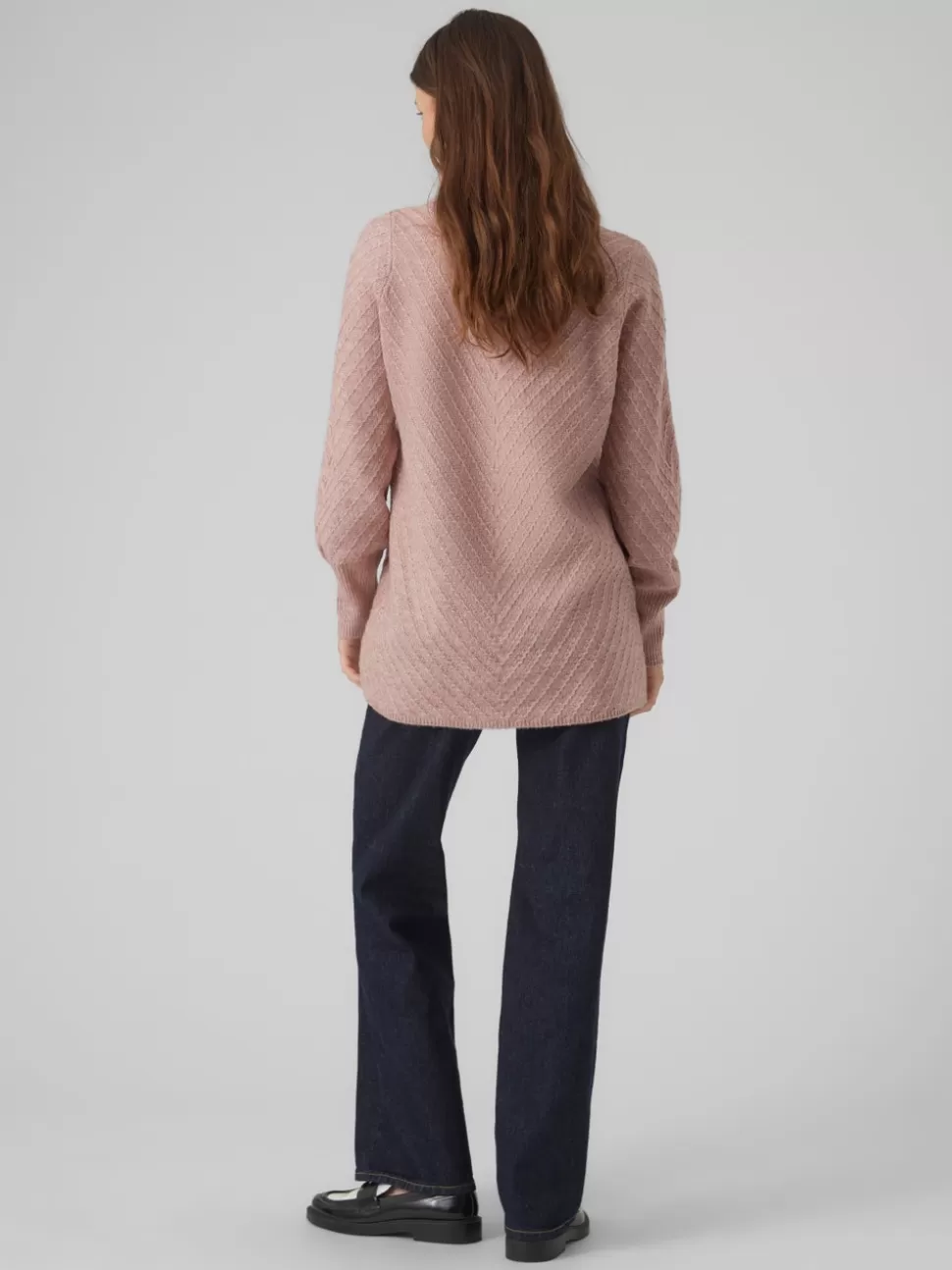 Stickat | Basics^VERO MODA VMANJASTINNA Pullover Woodrose