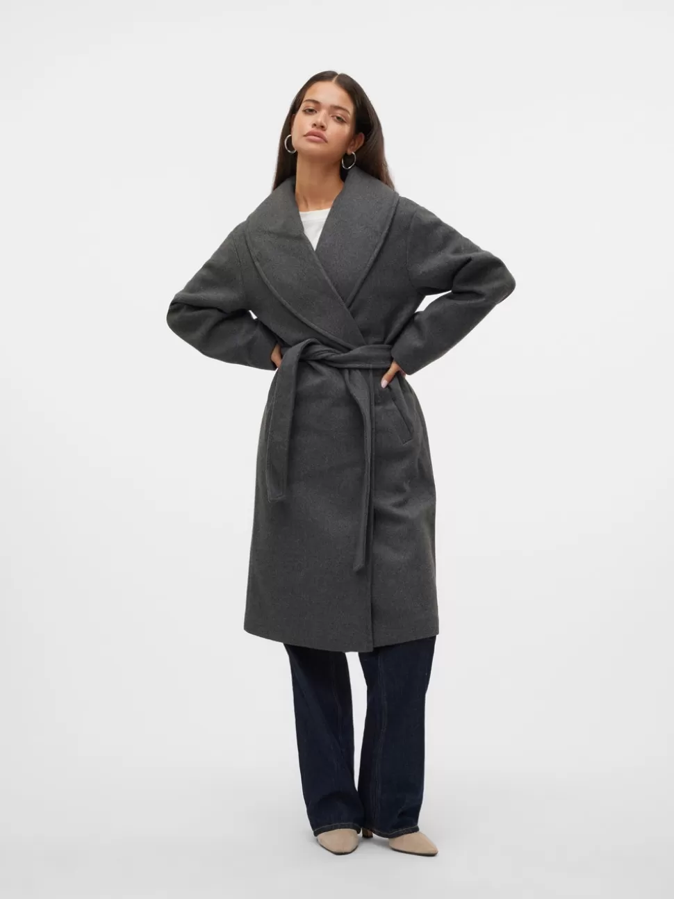 Jackor^VERO MODA VMANNE Rock Dark Grey Melange