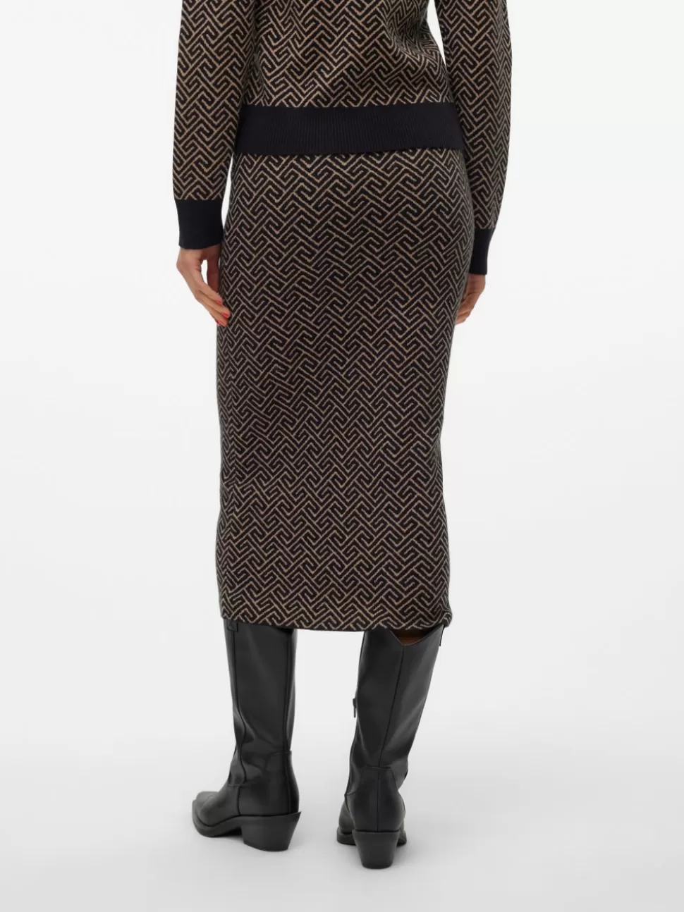 Kjolar^VERO MODA VMARIA Hög Midja Lång Kjol Black
