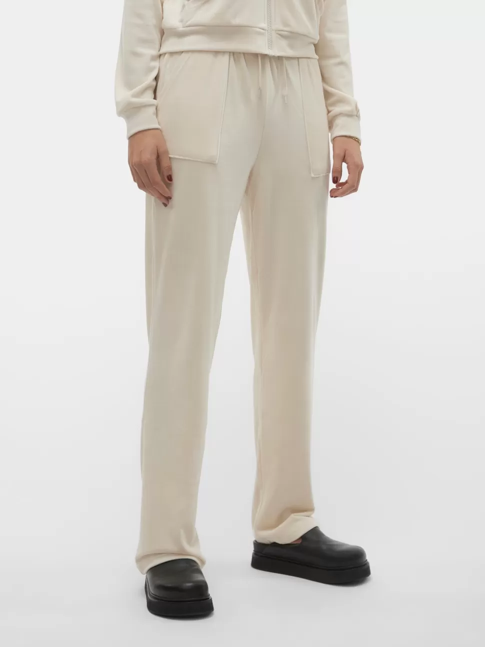 Byxor^VERO MODA VMATHENA Hög Midja Byxor Moonbeam