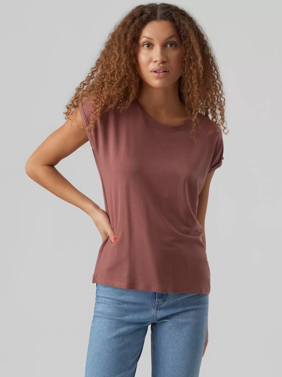 Toppar | Basics^VERO MODA VMAVA T-shirt Rose Brown