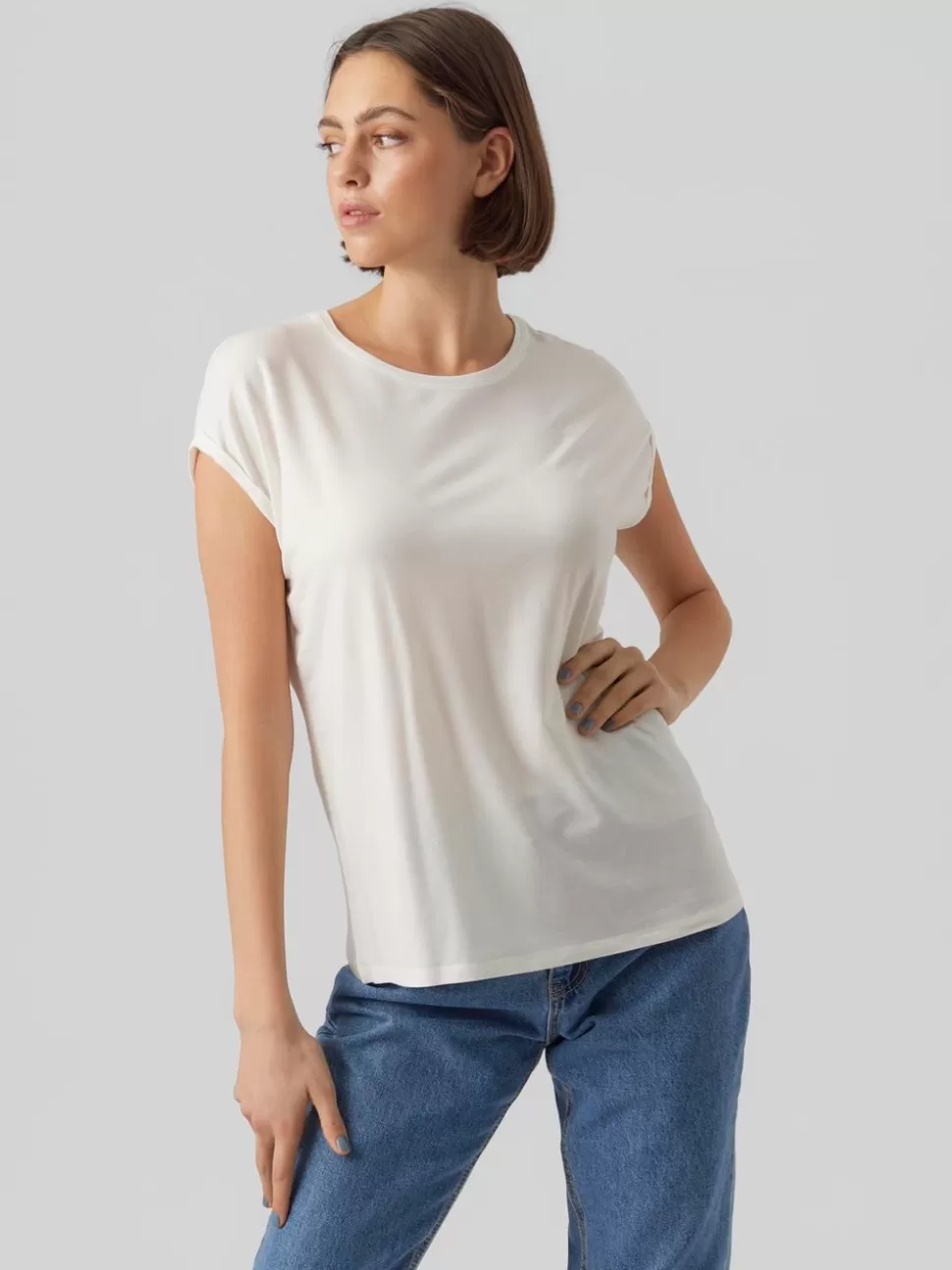 Toppar | Basics^VERO MODA VMAVA T-shirt Snow White