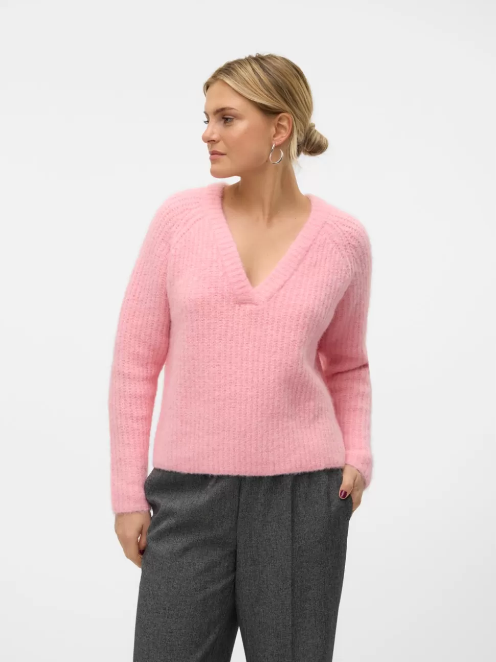 Stickat^VERO MODA VMAWSOME Pullover Bonbon