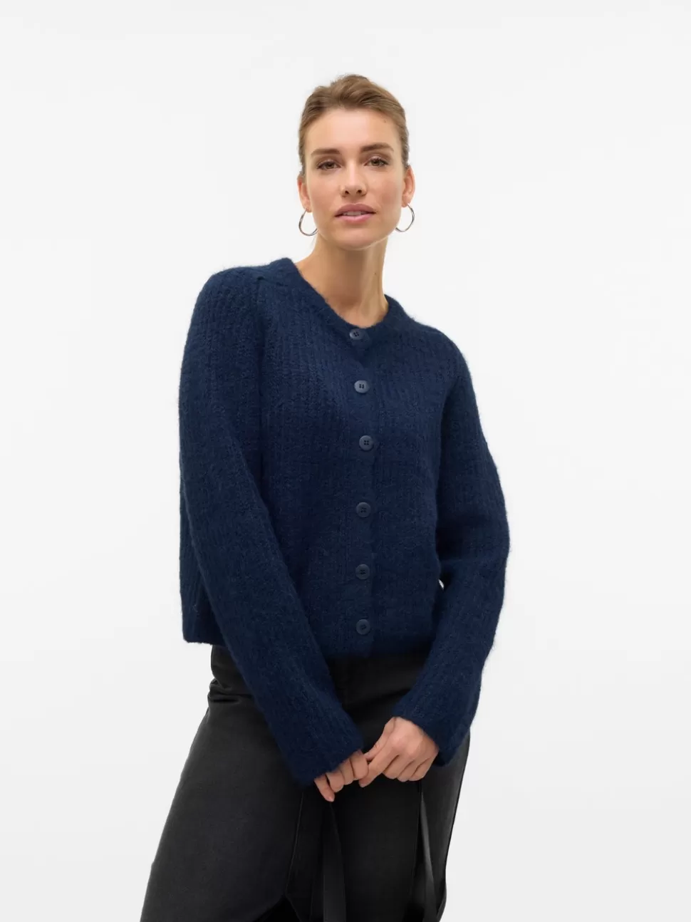 Stickat^VERO MODA VMAWSOME Stickad Kofta Navy Blazer