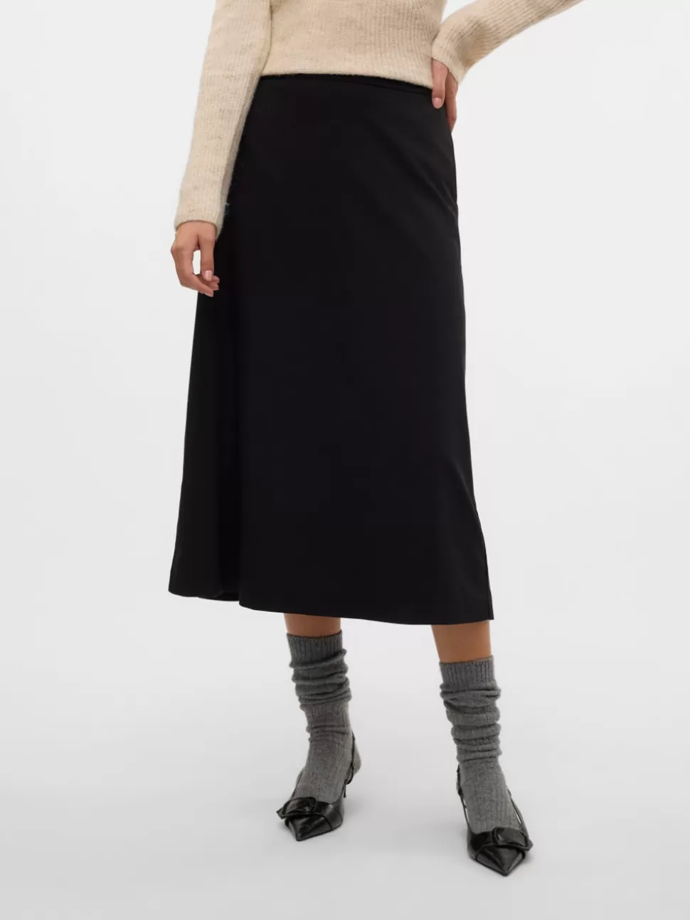 Kjolar^VERO MODA VMBABETTE Normal Midja Midikjol Black