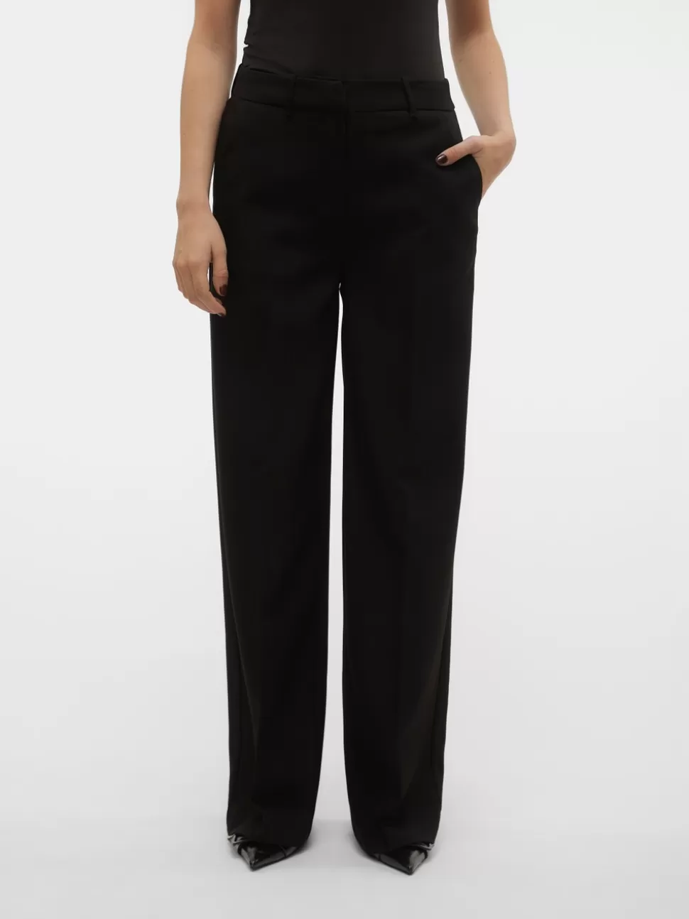 Byxor | Basics^VERO MODA VMBEATE Hög Midja Byxor Black