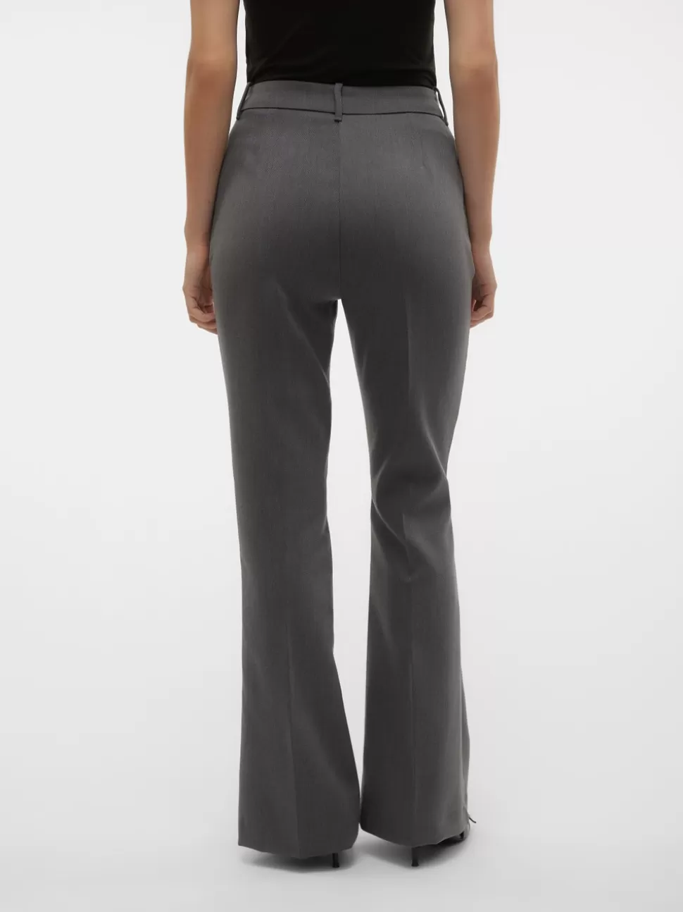 Byxor^VERO MODA VMBEATE Hög Midja Byxor Medium Grey Melange