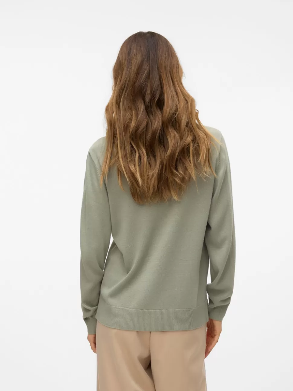 Stickat^VERO MODA VMBEKKA Pullover Seagrass