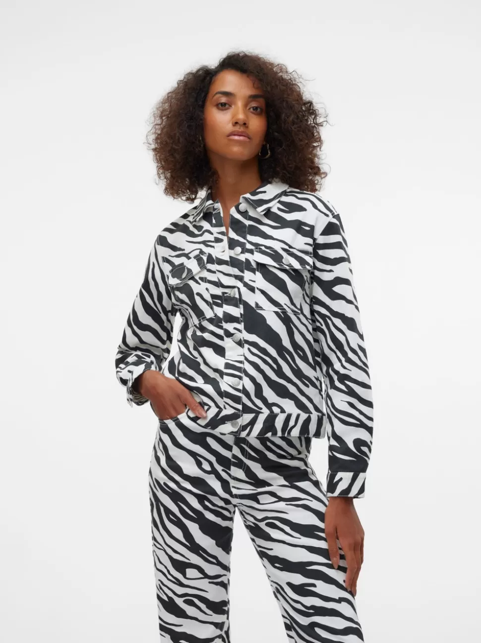 Jackor^VERO MODA VMBELLIE Jeansjacka Bright White