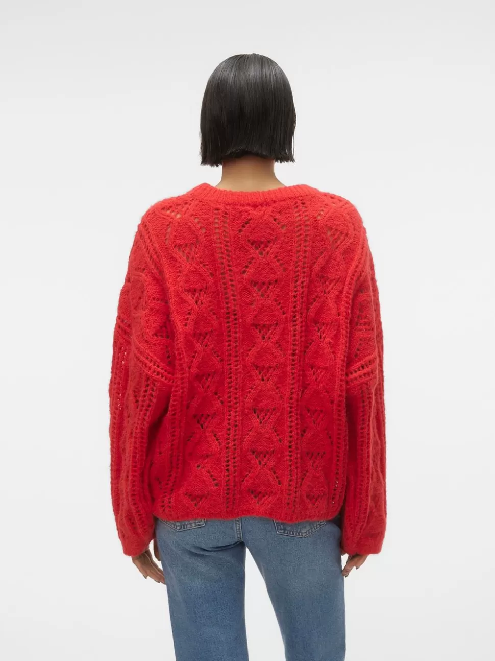 Stickat^VERO MODA VMBERRY Pullover Tomato