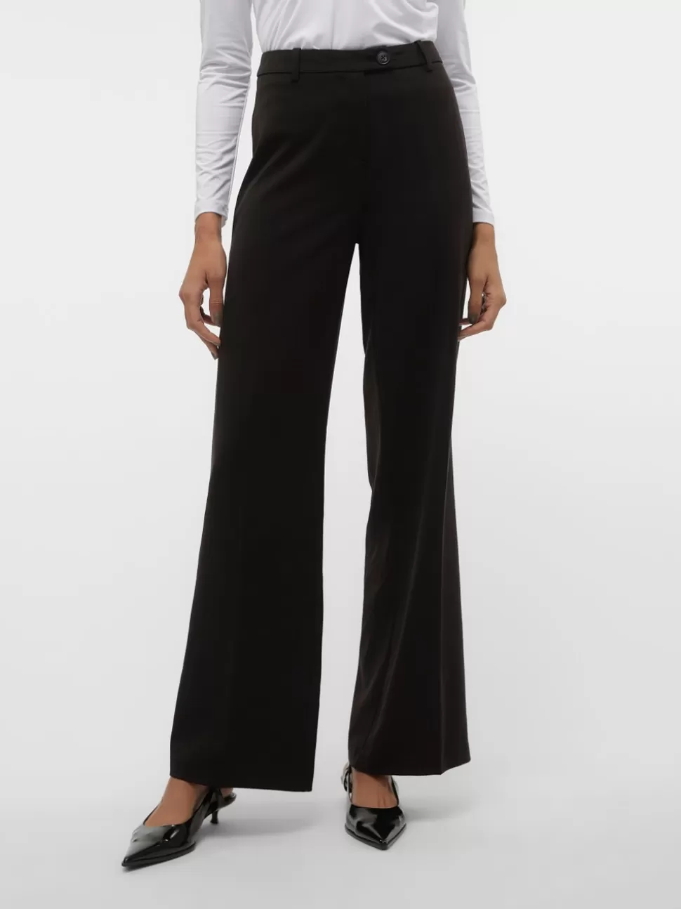 Byxor^VERO MODA VMBLAKE Hög Midja Byxor Black