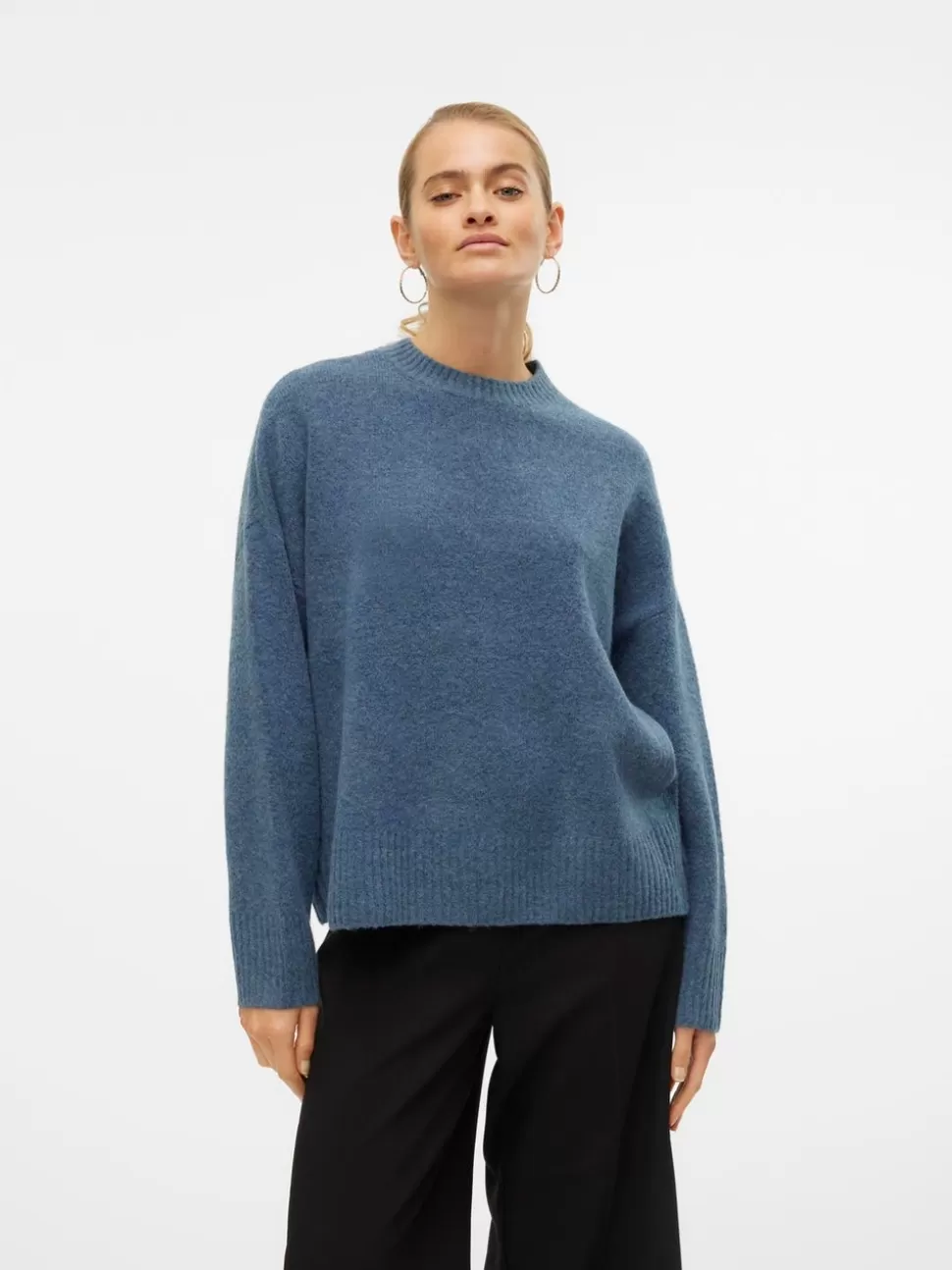 Stickat^VERO MODA VMBOOM Pullover China Blue