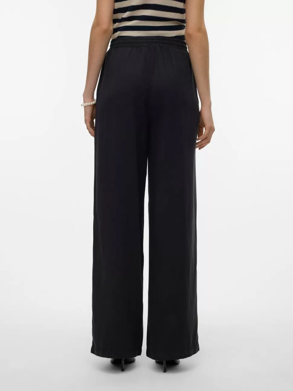 Byxor^VERO MODA VMBREE Hög Midja Byxor Black Denim