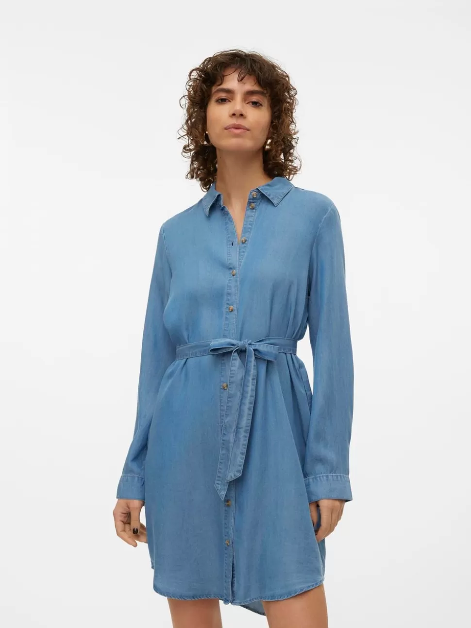 Klänningar^VERO MODA VMBREE Kort Klänning Medium Blue Denim