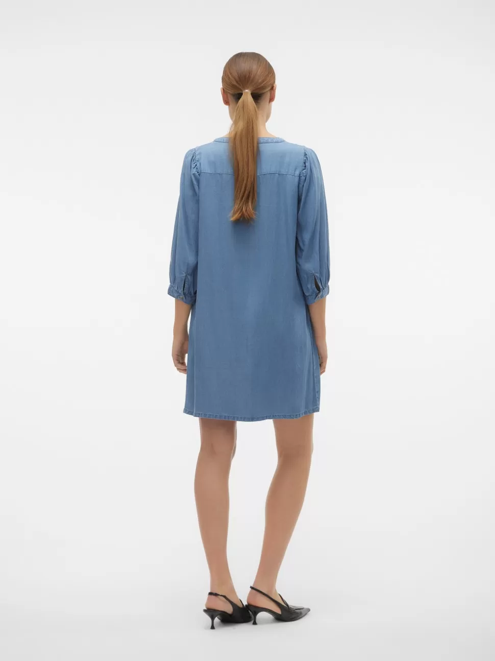 Klänningar | Toppar^VERO MODA VMBREE Kort Klänning Medium Blue Denim