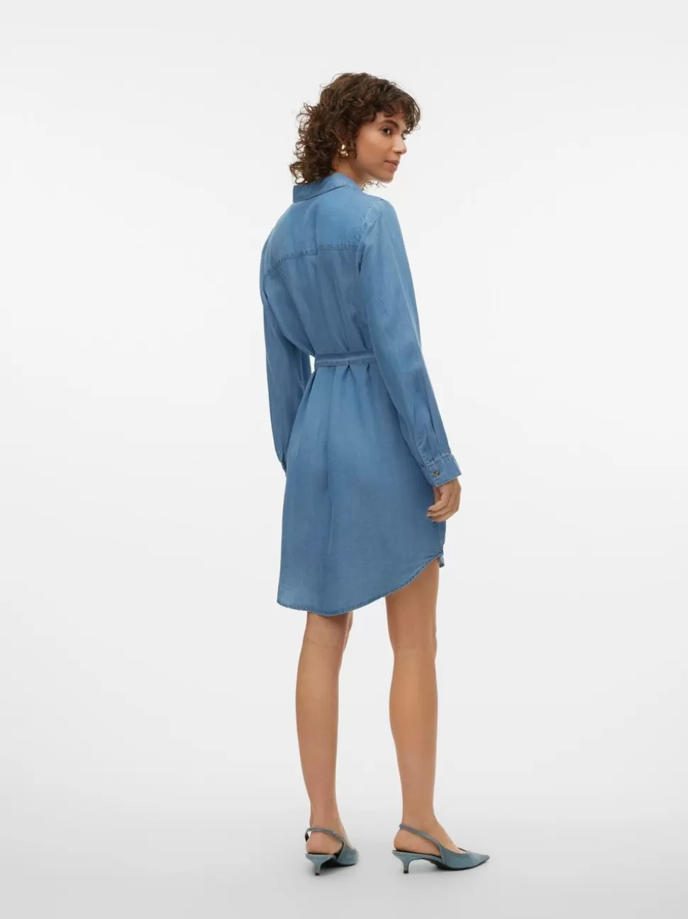 Klänningar^VERO MODA VMBREE Kort Klänning Medium Blue Denim