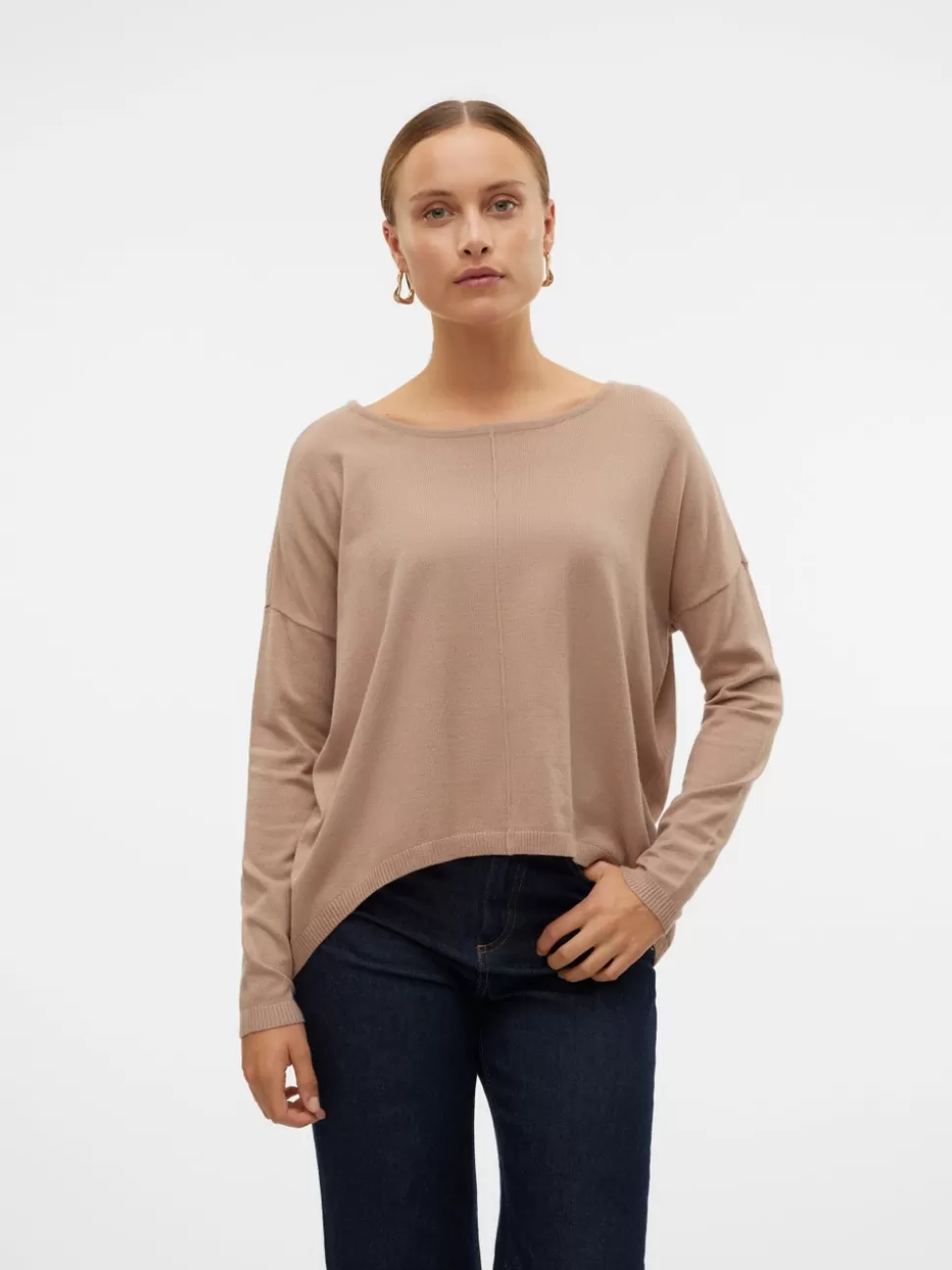 Stickat | Toppar^VERO MODA VMBREEZE Pullover Silver Mink