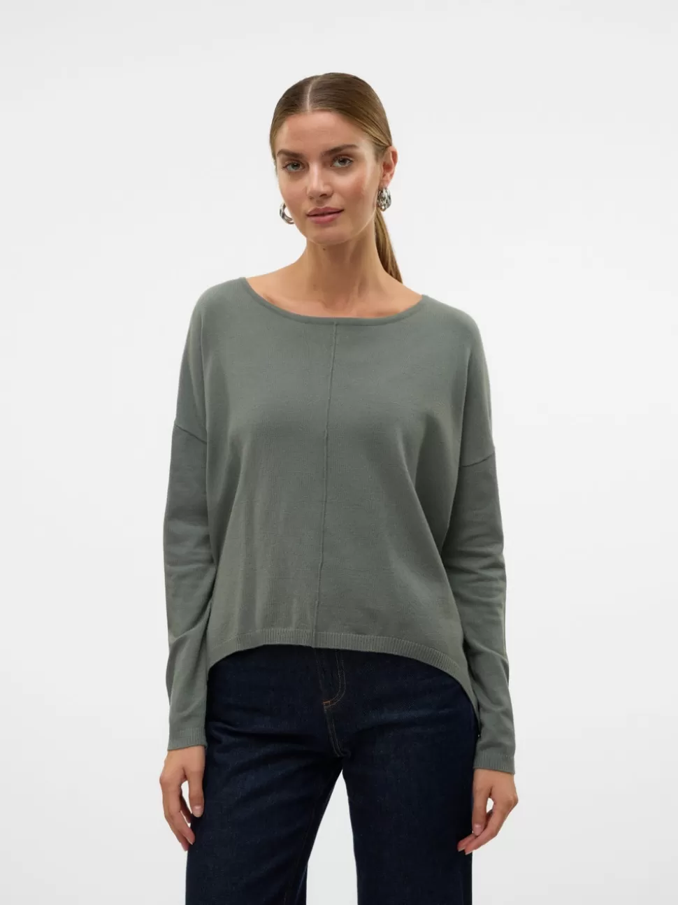 Stickat | Toppar^VERO MODA VMBREEZE Pullover Balsam Green