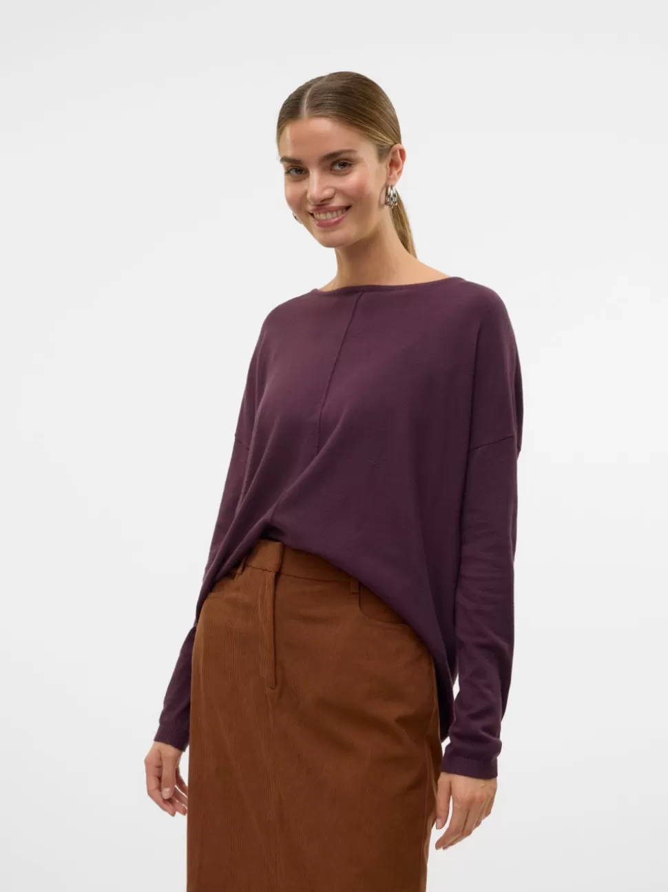 Stickat | Toppar^VERO MODA VMBREEZE Pullover Plum Perfect