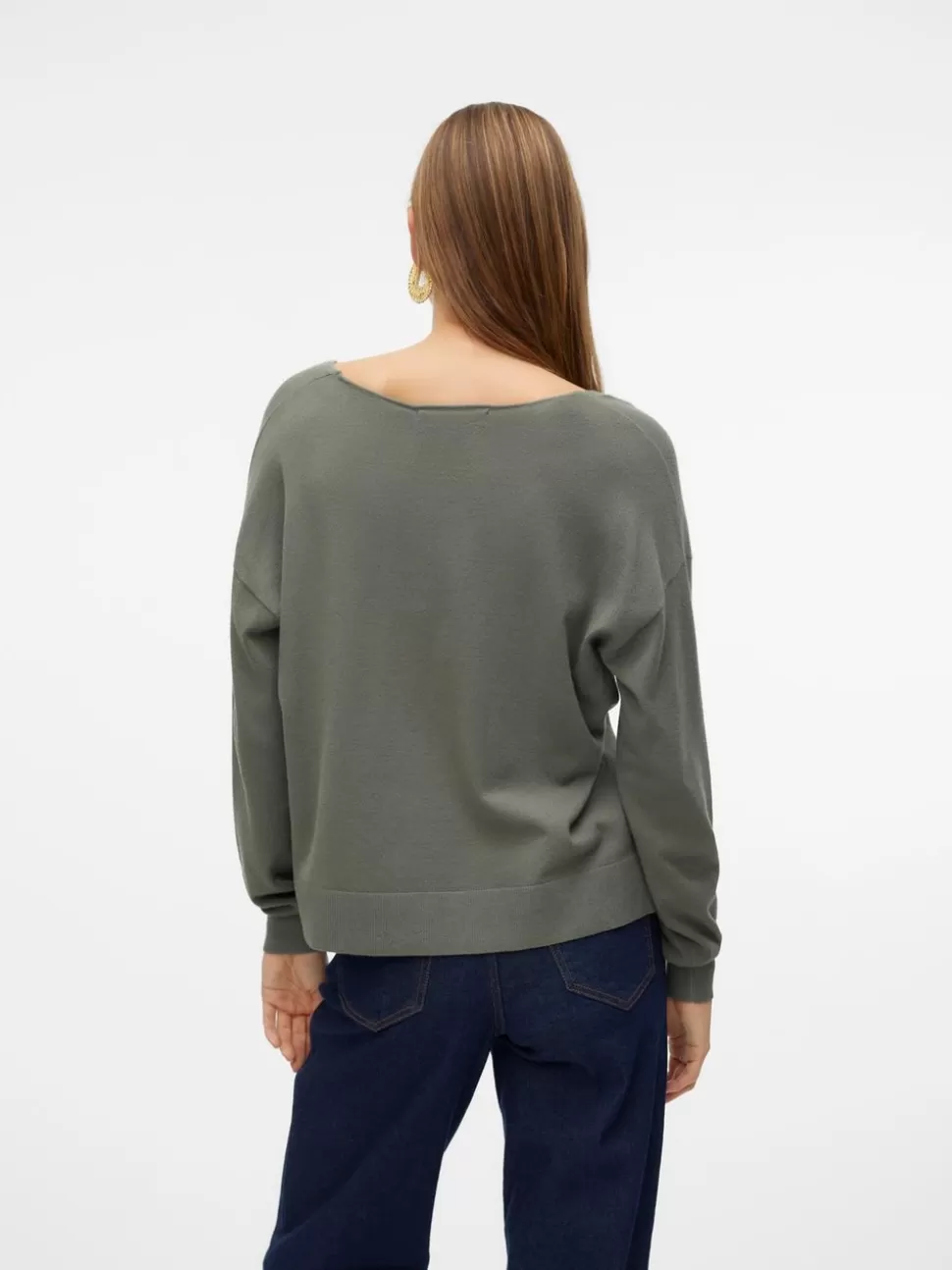 Stickat^VERO MODA VMBREEZE Pullover Balsam Green